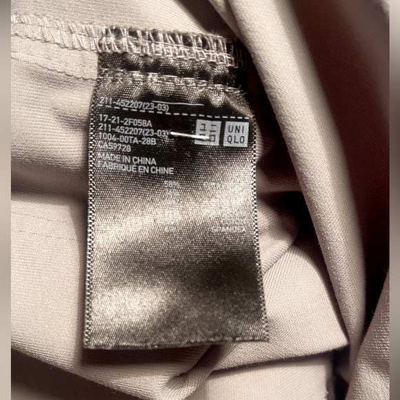 Uniqlo relaxed grey collared long sleeve button down layered cropped jacket XS - Picture 4 of 5